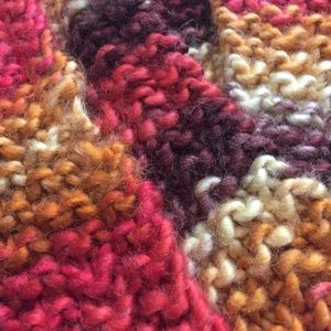 Hand knit winter scarf long warm chunky knit fall